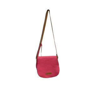 Cueropapel&Tijera deep pink Leather Crossbody Bag